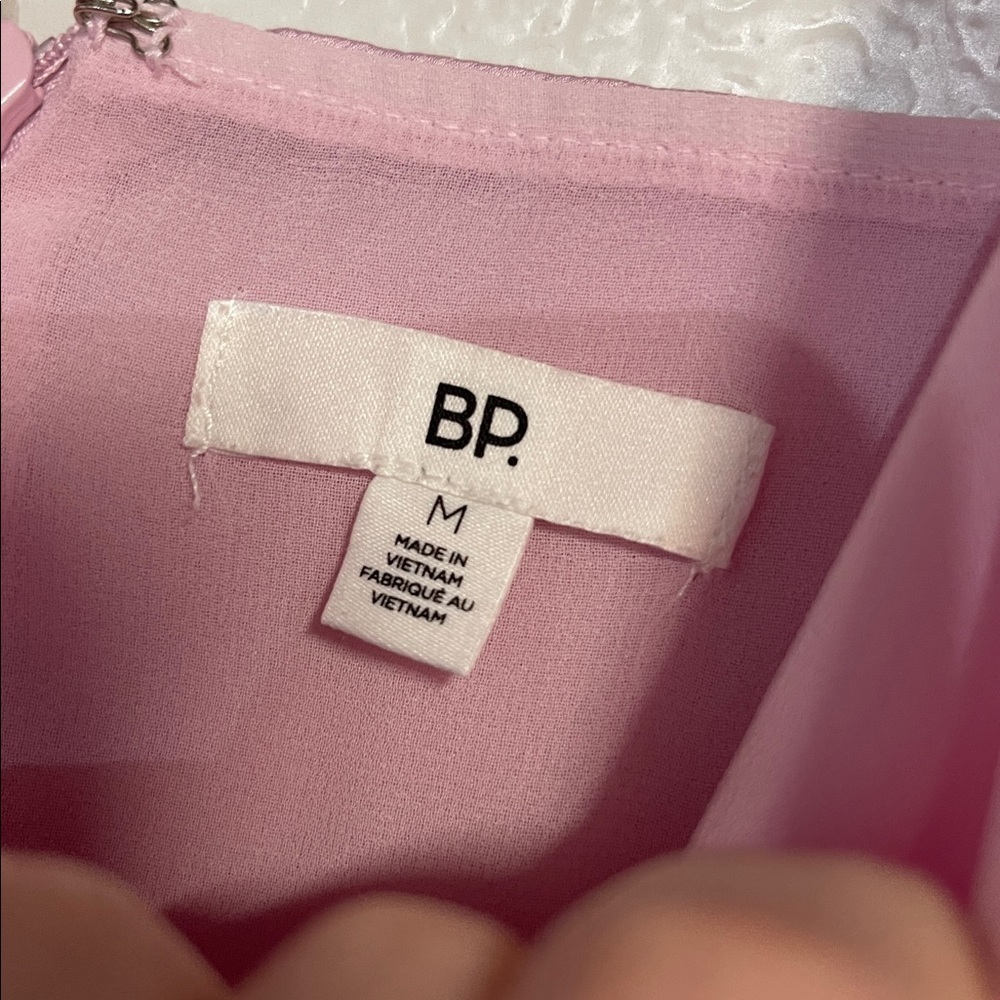 BP WOMENS PINK SATIN MINI DRESS MEDIUM - Picture 2 of 5